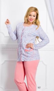 1043 PIŻAMA DAMSKA DŁUGA WERA 2XL-3XL